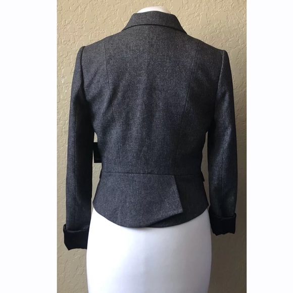 Tahari charcoal gray Cardona blazer with peplum - Picture 3 of 8